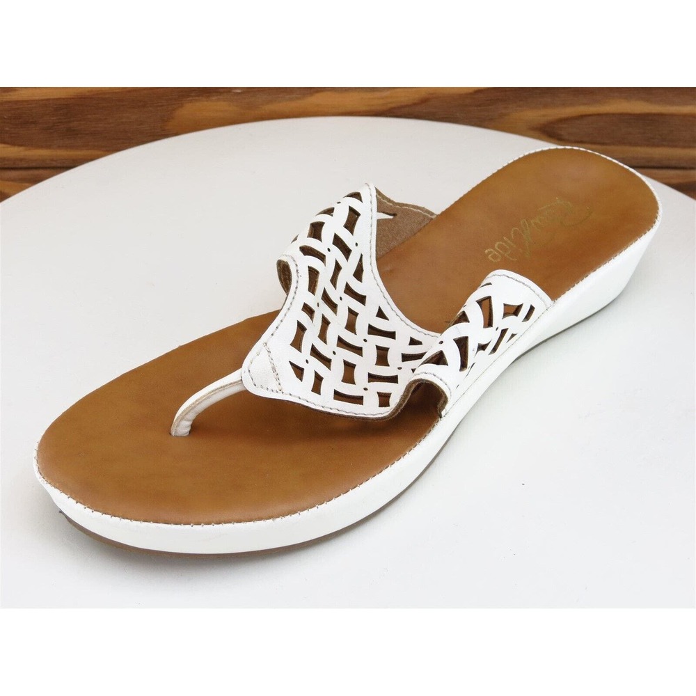 RAW Hide Size 38 Sandal Flip Flop White Synthetic Women M